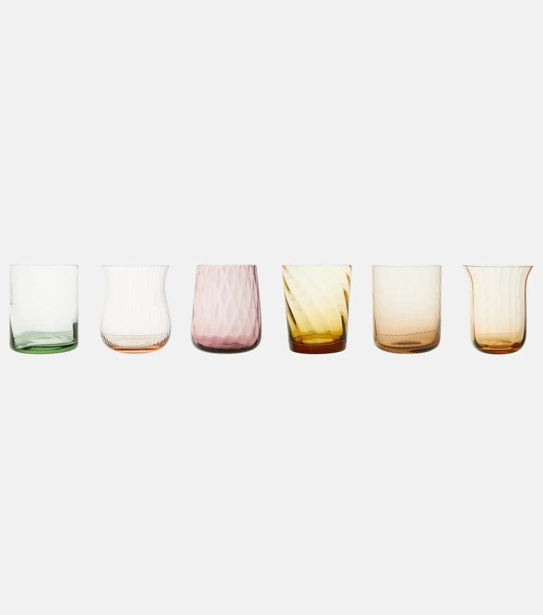 Bitossi - Set of 6 glass tumblers