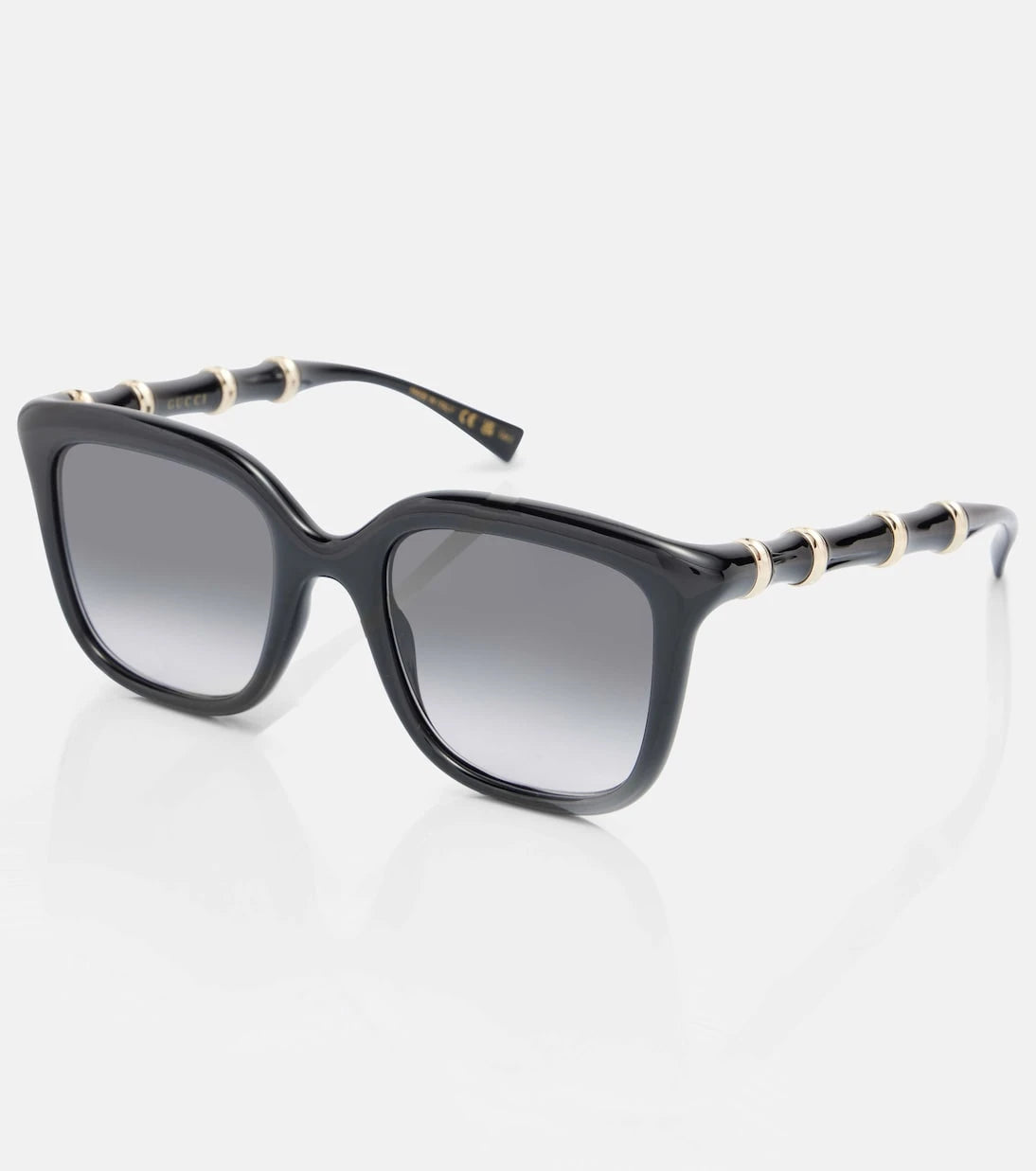 Gucci - نظارة شمسية بامبو مربعة