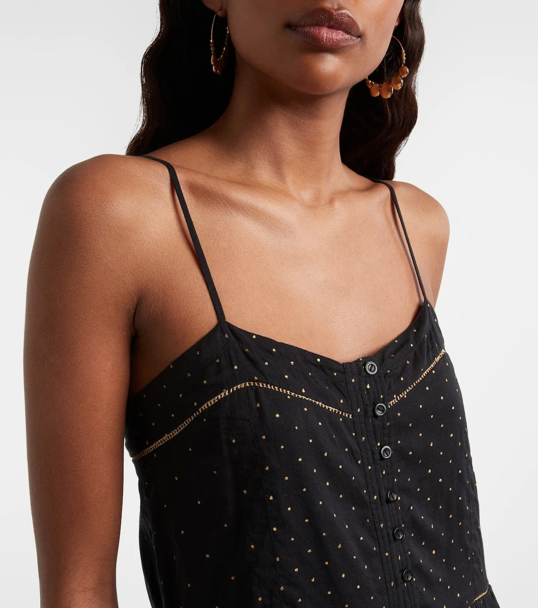 Marant Etoile - Vickie polka-dot cotton romper