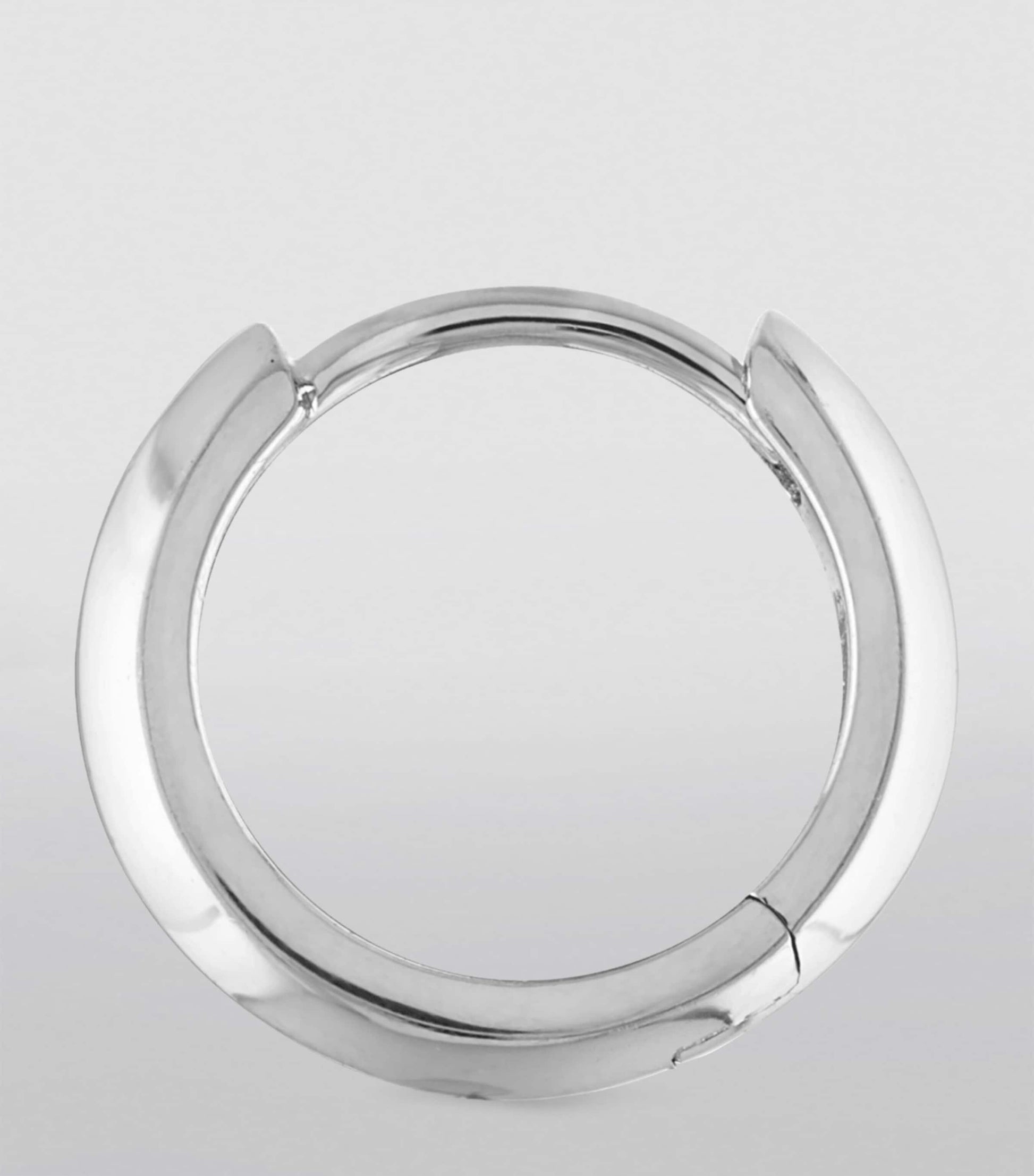 Faceted Metal Vertex Single Hoop Earring (8mm)
