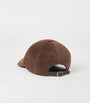 Brunello Cucinelli Brown Suede Monili-Embellished Baseball Cap