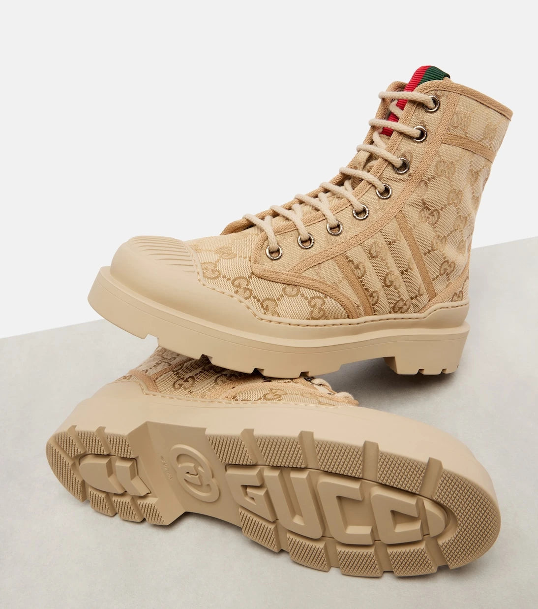 Gucci - GG Canvas combat boots