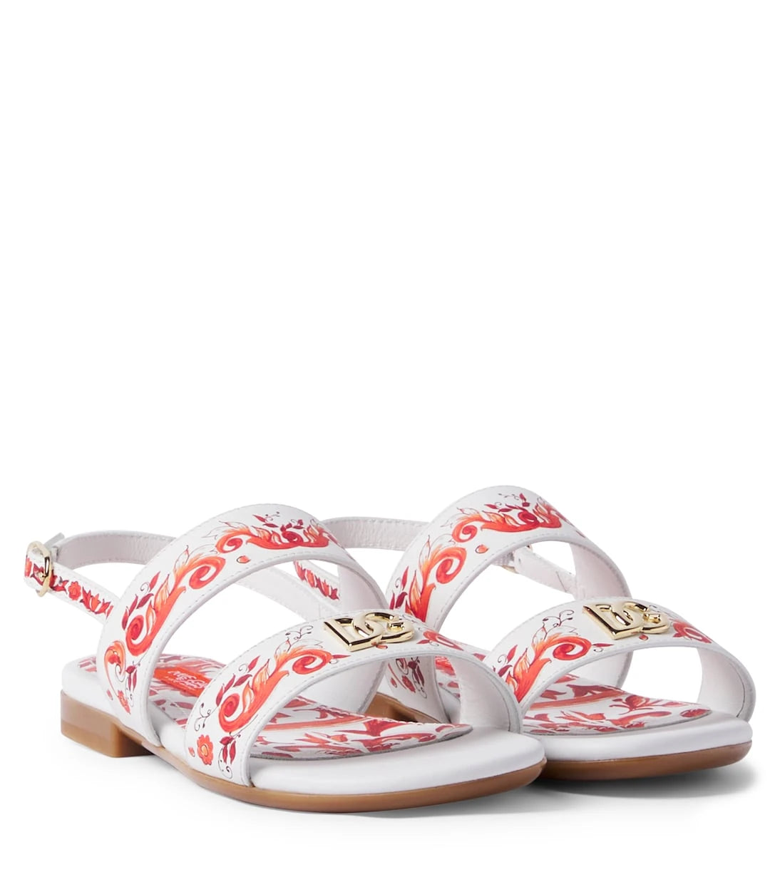 Dolce&Gabbana Kids - Majolica leather sandals
