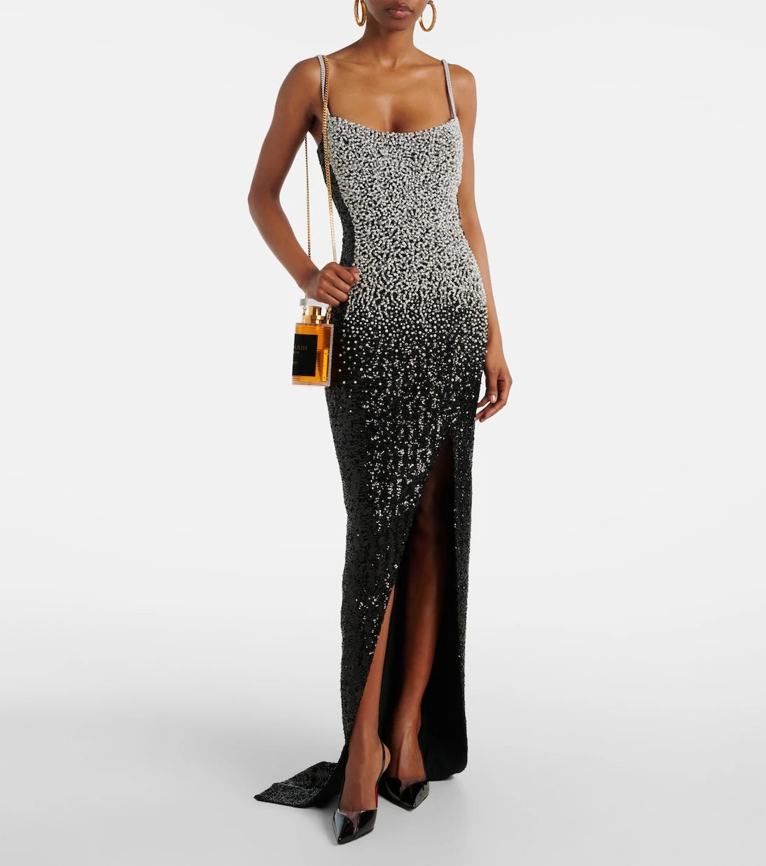 Balmain - Embellished crepe gown