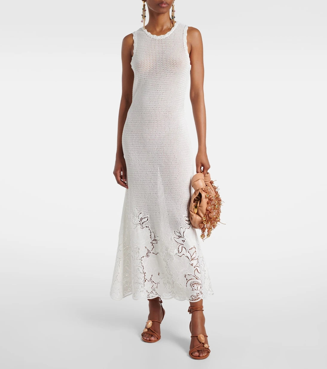 Erdem - Open-knit cotton maxi dress