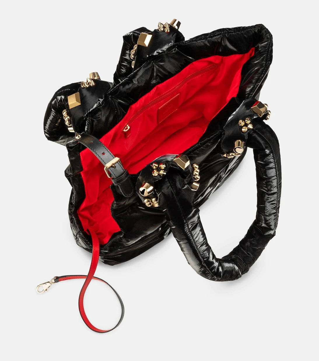 Christian Louboutin - Padded patent leather pet carrier