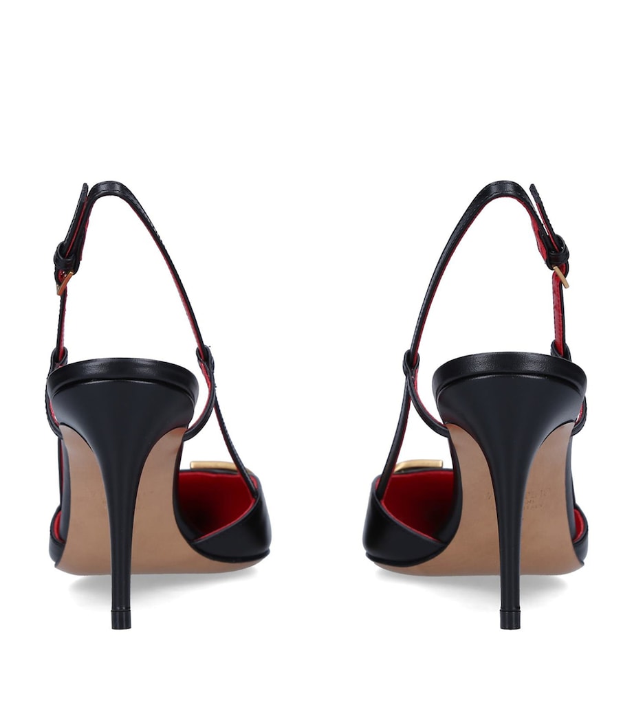Valentino Garavani Black Valentino Garavani VLOGO Slingback Pumps 80
