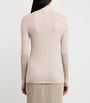 Kiton Beige Wool-Blend Shimmer Cardigan
