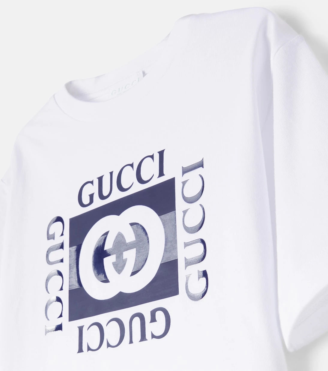 Gucci Kids - تي شيرت جيرسي قطني بشعار