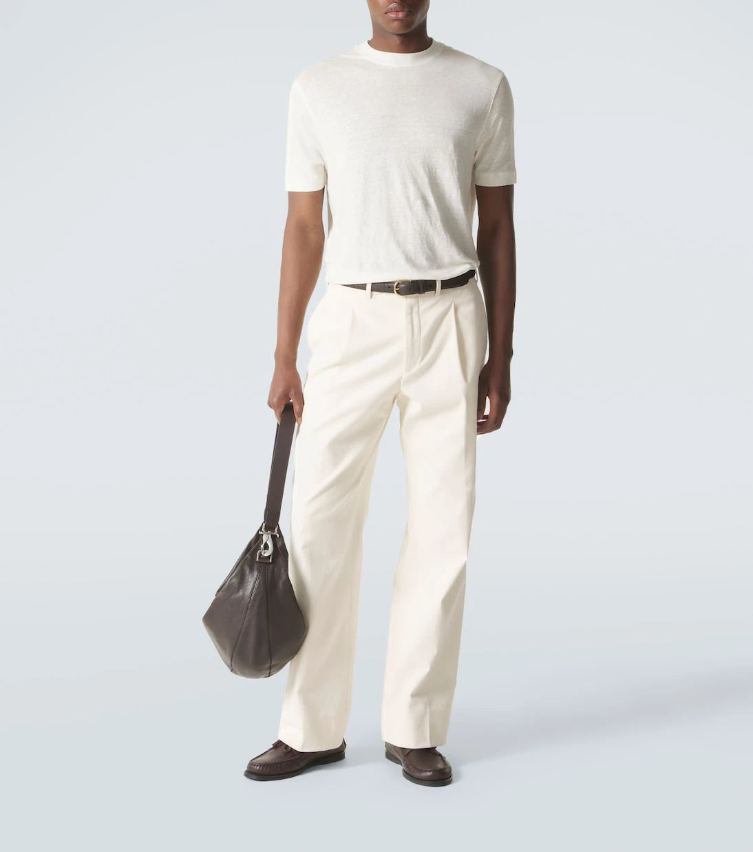 Thom Sweeney - تي شيرت من مزيج الكتان
