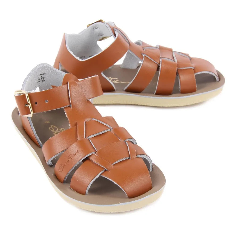 Salt-Water - Shark Leather Waterproof Sandals | Camel