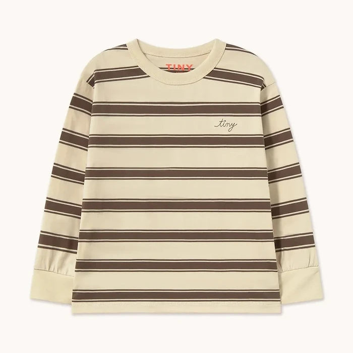 Çocuklar için pamuklu uzun kollu bluz RETRO STRIPES SLEEVE TEE