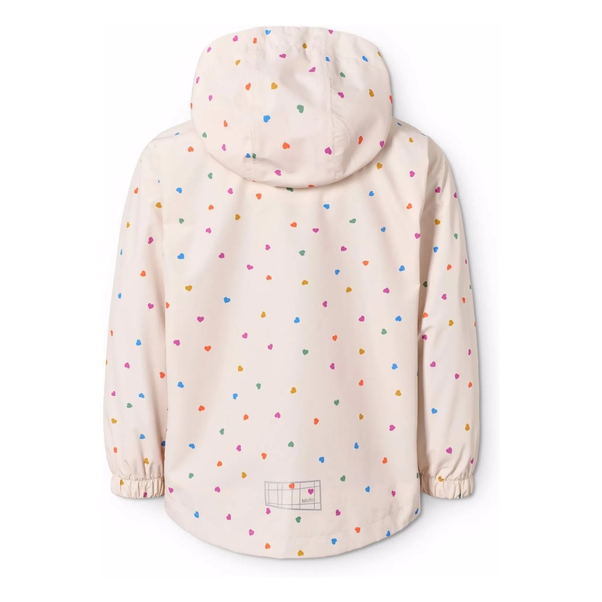 Molo - Waiton Cœurs Recycled Fiber Rain Jacket | Pale Pink