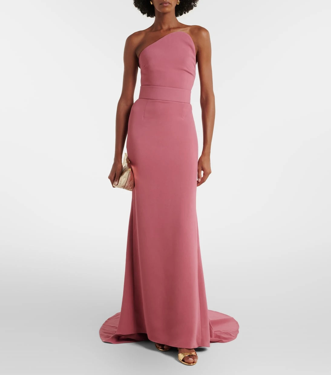 Solace London - Seraphina one-shoulder gown