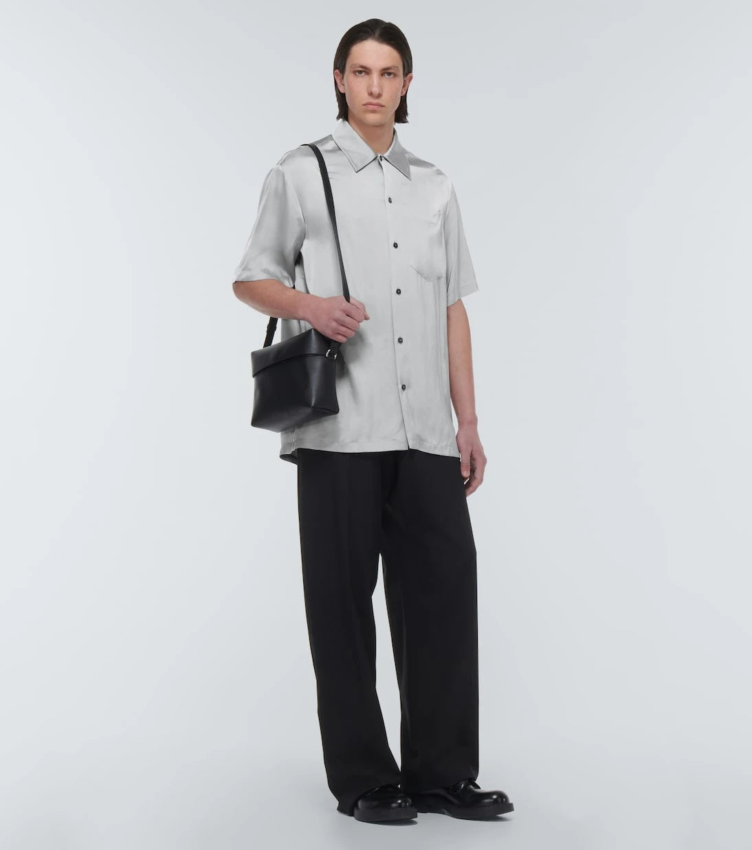 Jil Sander - Shirt 36 satin bowling shirt