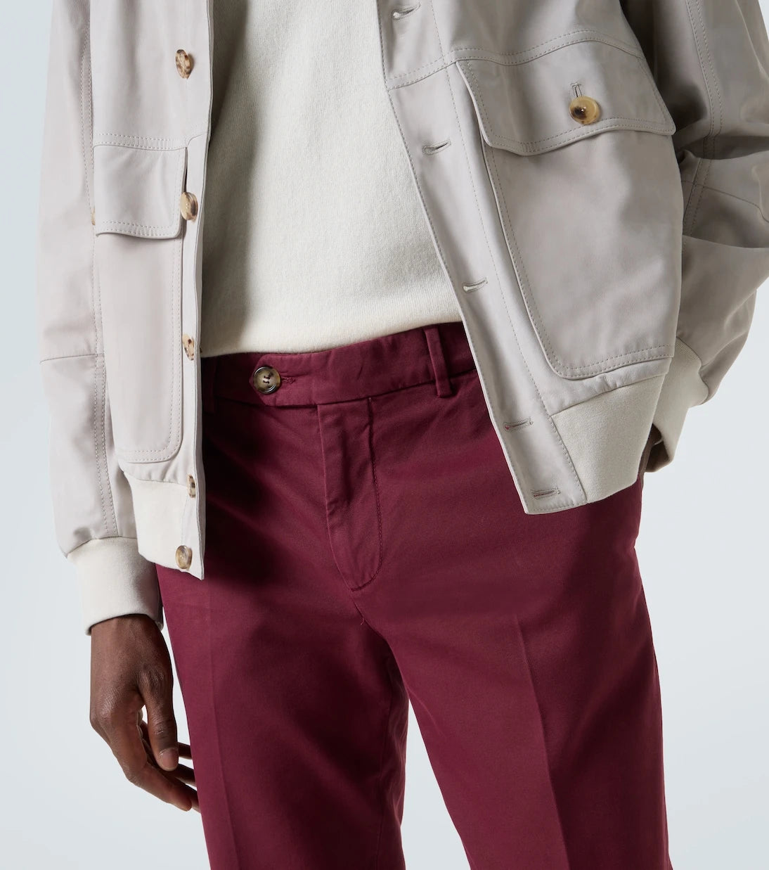 Brunello Cucinelli - Cotton gabardine slim pants