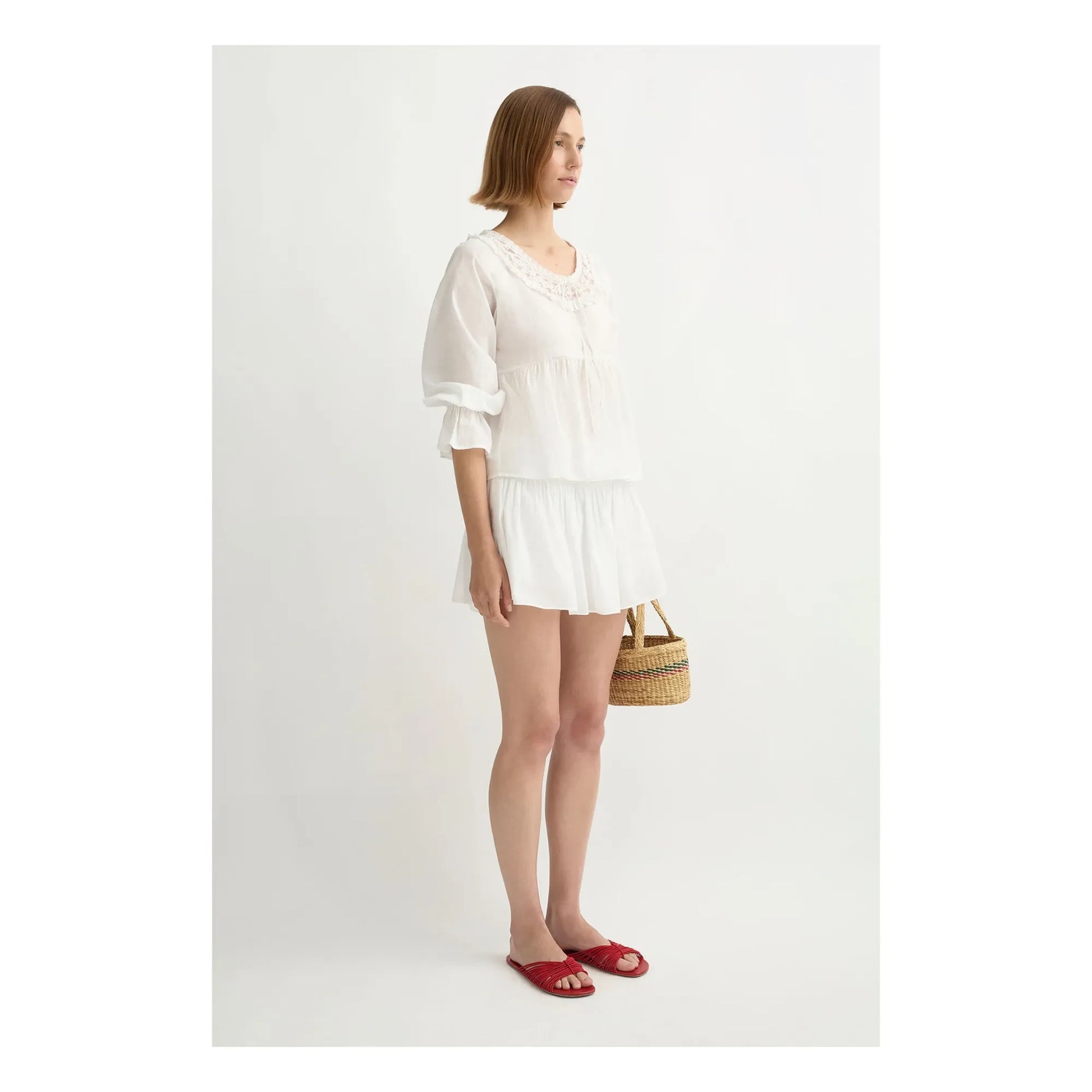Posse - Danielle Cotton blouse | White