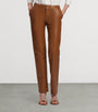 Ralph Lauren Collection Beige Lamb Leather Trousers