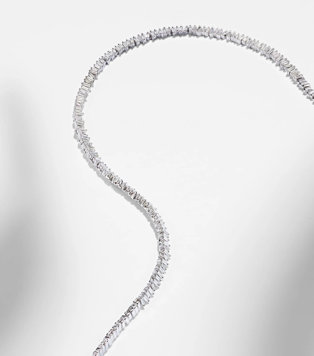 Suzanne Kalan - Mini 18kt white gold necklace with diamonds