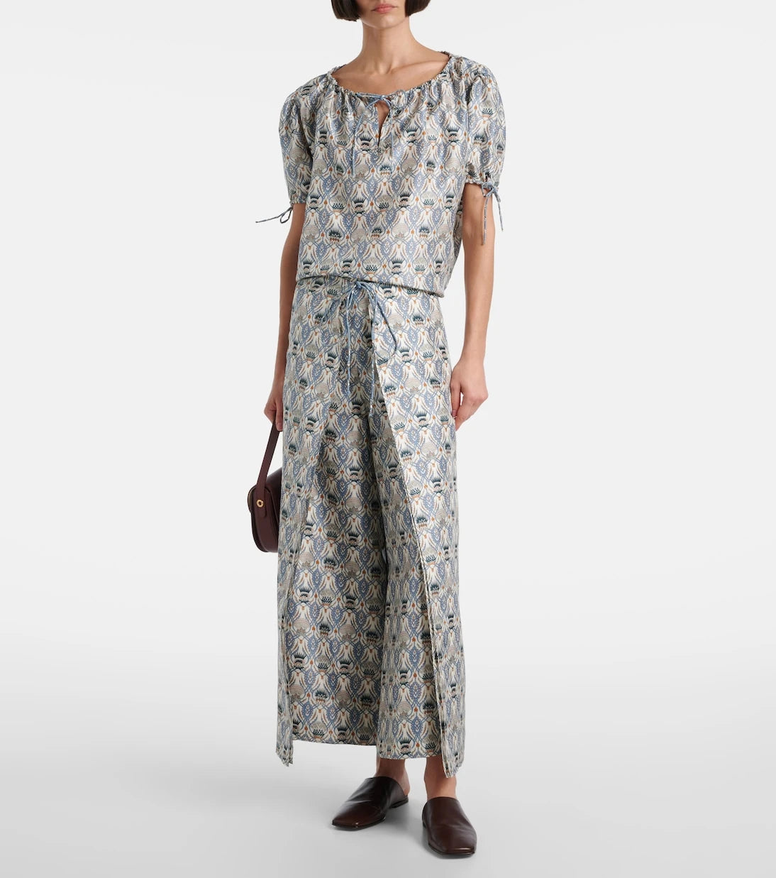 Loro Piana - Maynard silk shantung wide-leg pants