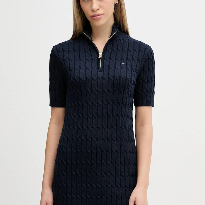 Pamuklu elbise Tommy Hilfiger