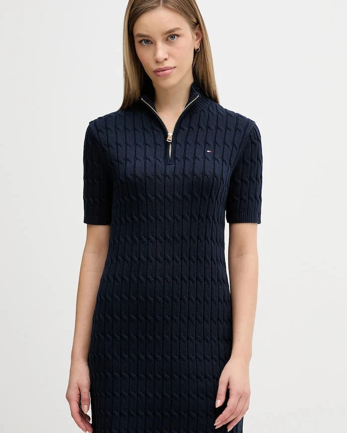 Pamuklu elbise Tommy Hilfiger