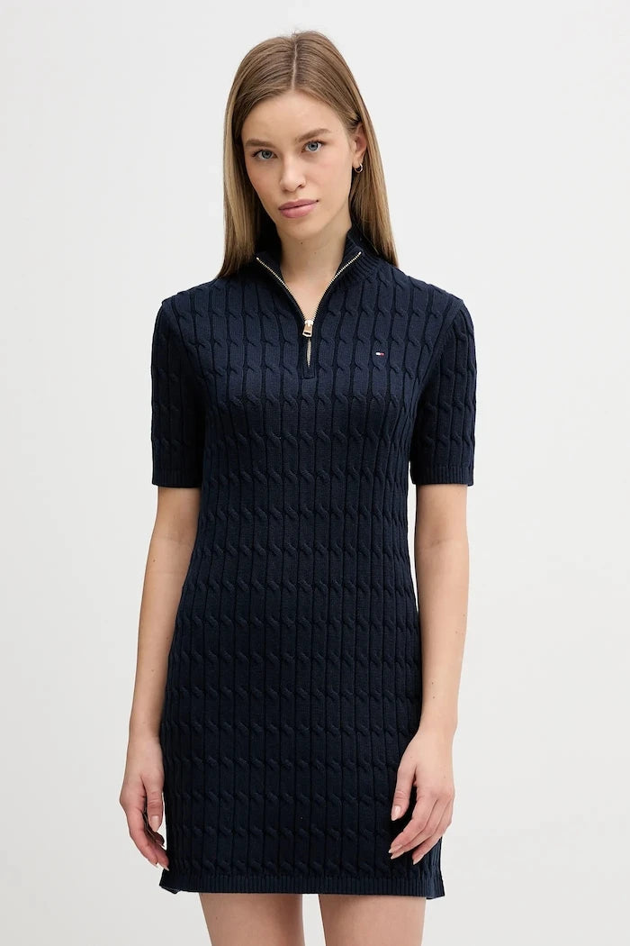 Pamuklu elbise Tommy Hilfiger