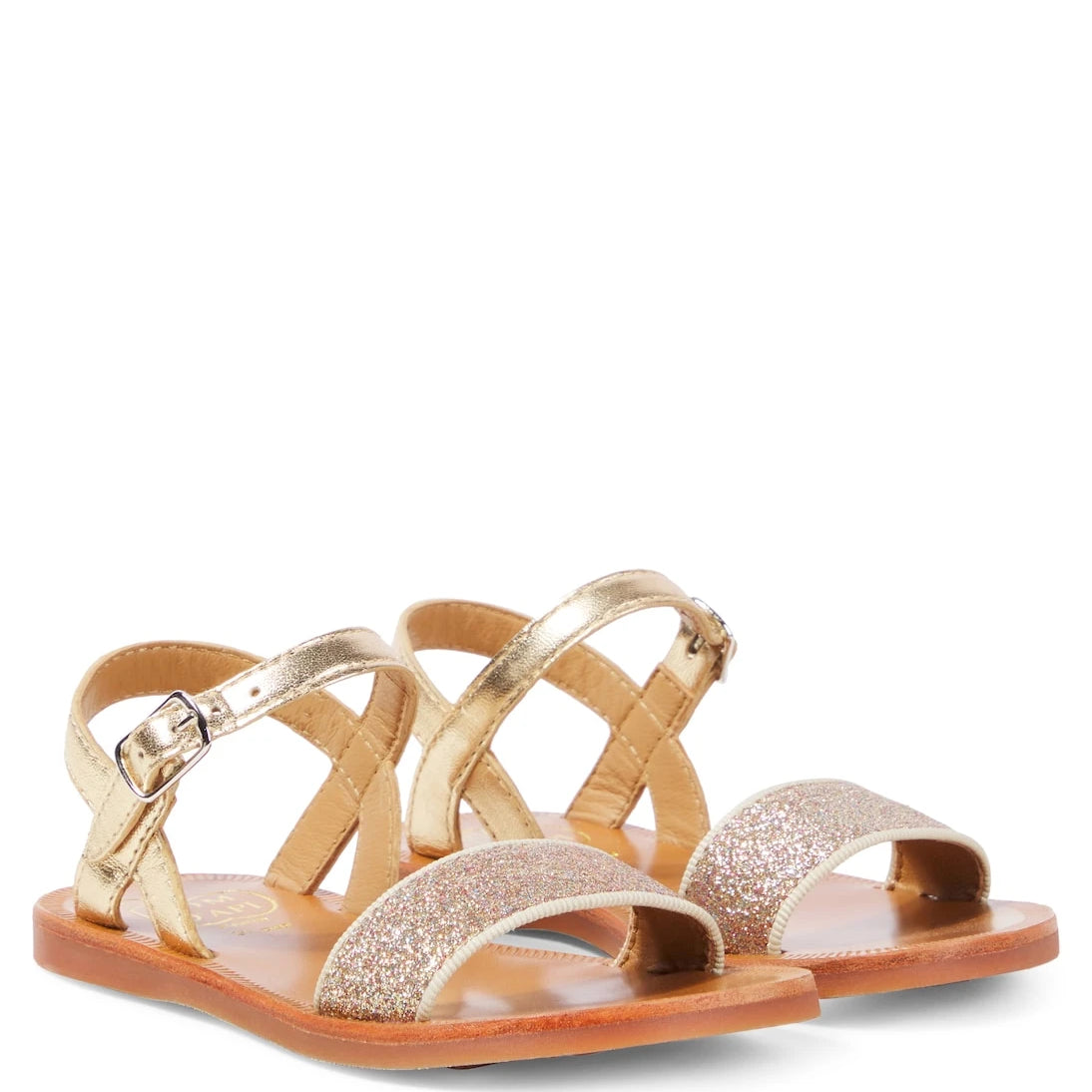 Pom d'Api - Plagette glitter leather sandals
