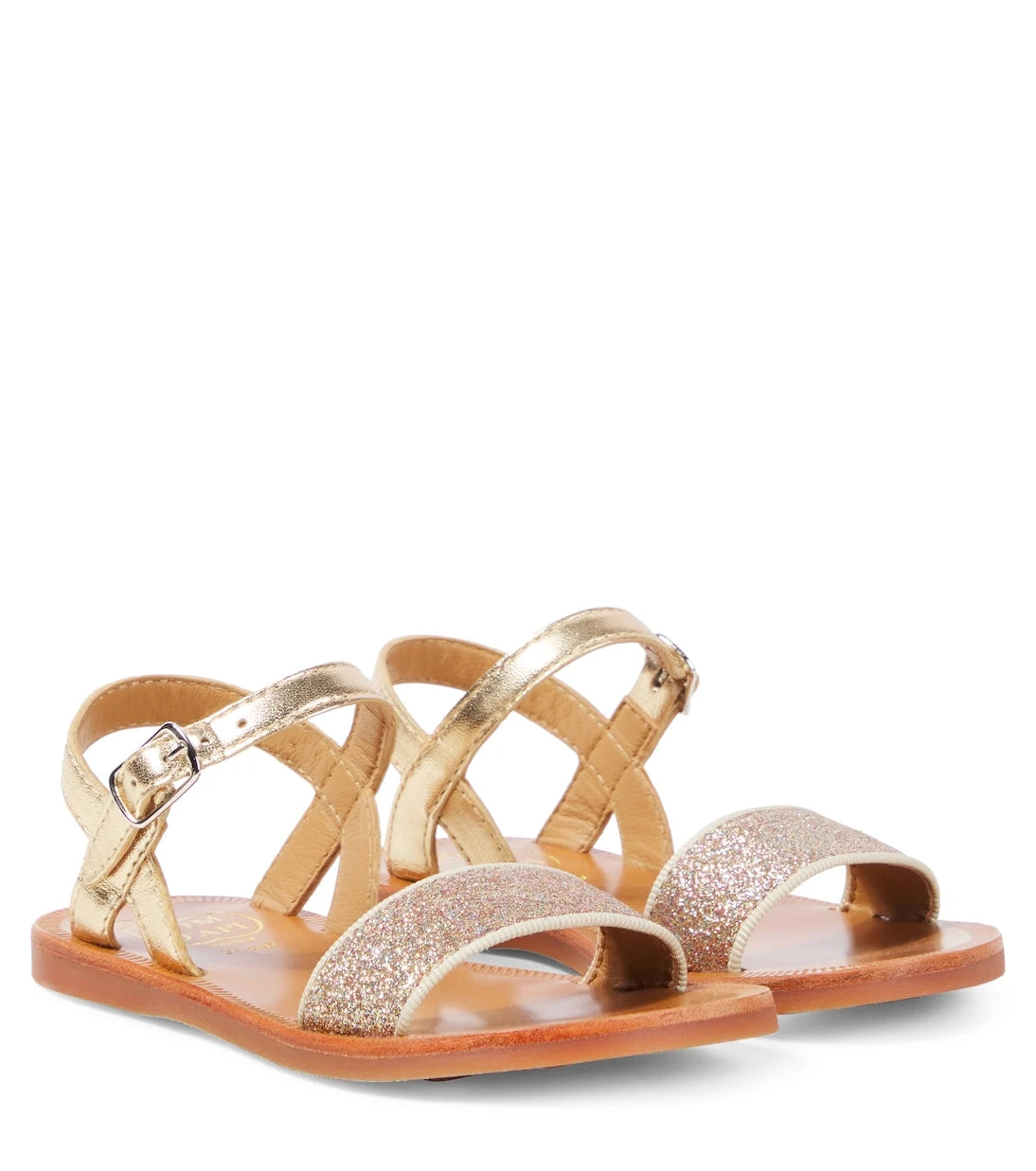 Pom d'Api - Plagette glitter leather sandals