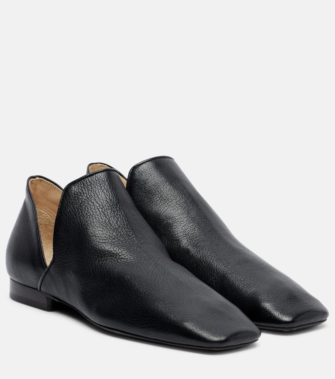 Lemaire - D'Orsay leather ankle boots