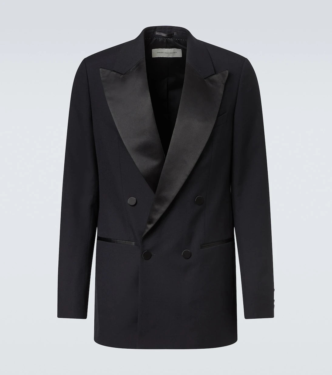 Dries Van Noten - Double-breasted wool and silk suit jacket