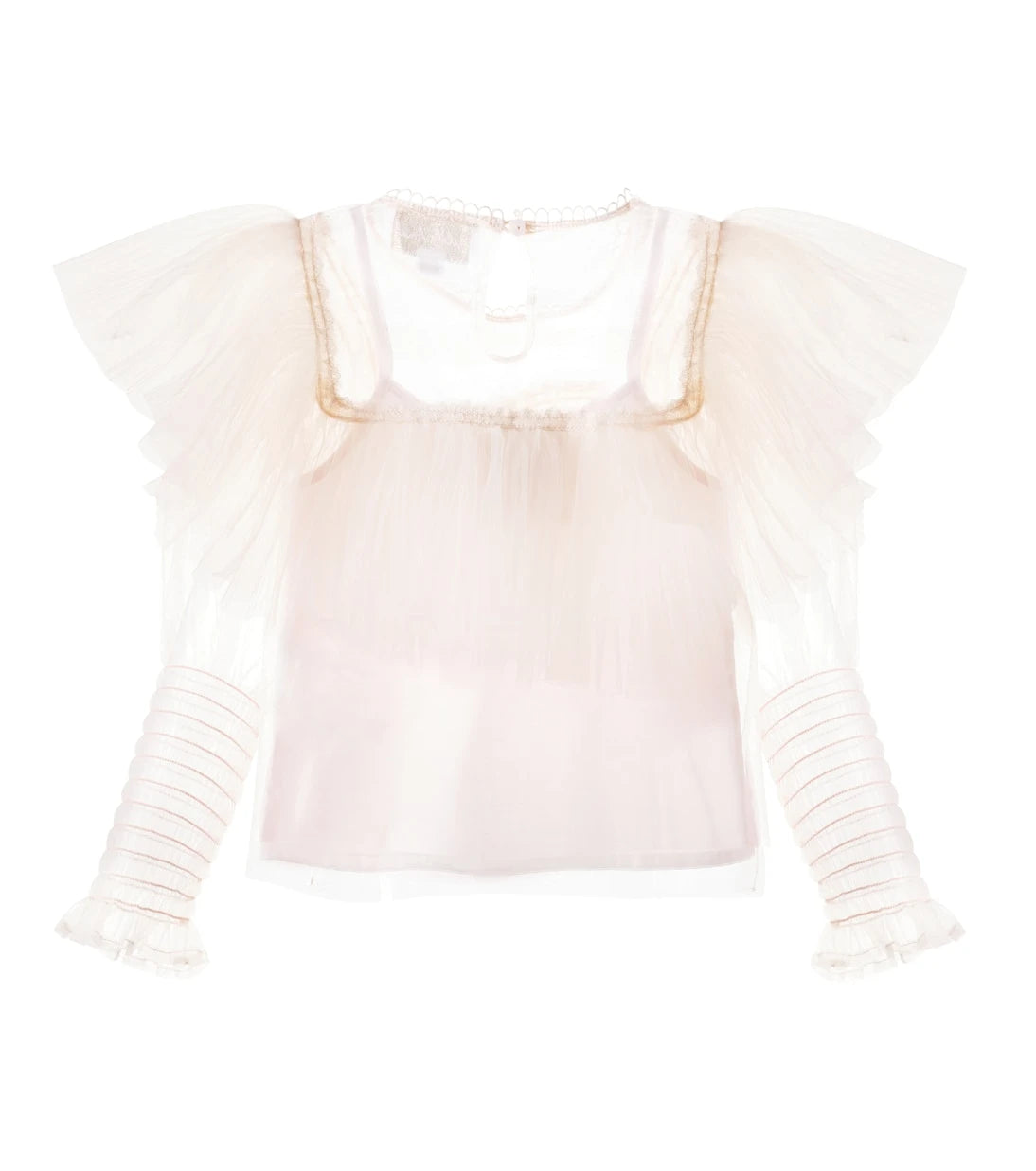 Petite Amalie - Ruffled tulle blouse