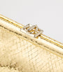 Jimmy Choo Gold Skylar Snake-Embossed Leather Clutch Bag