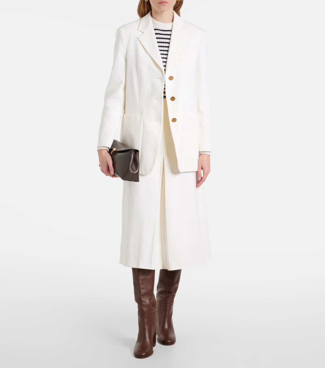 Max Mara - Renoir pleated cotton midi skirt
