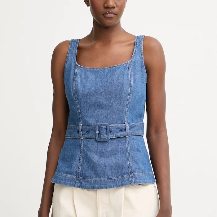 Tommy Hilfiger kadın denim askılı bluz