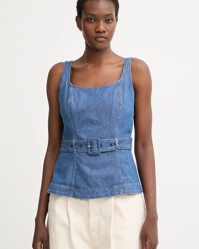 Tommy Hilfiger kadın denim askılı bluz