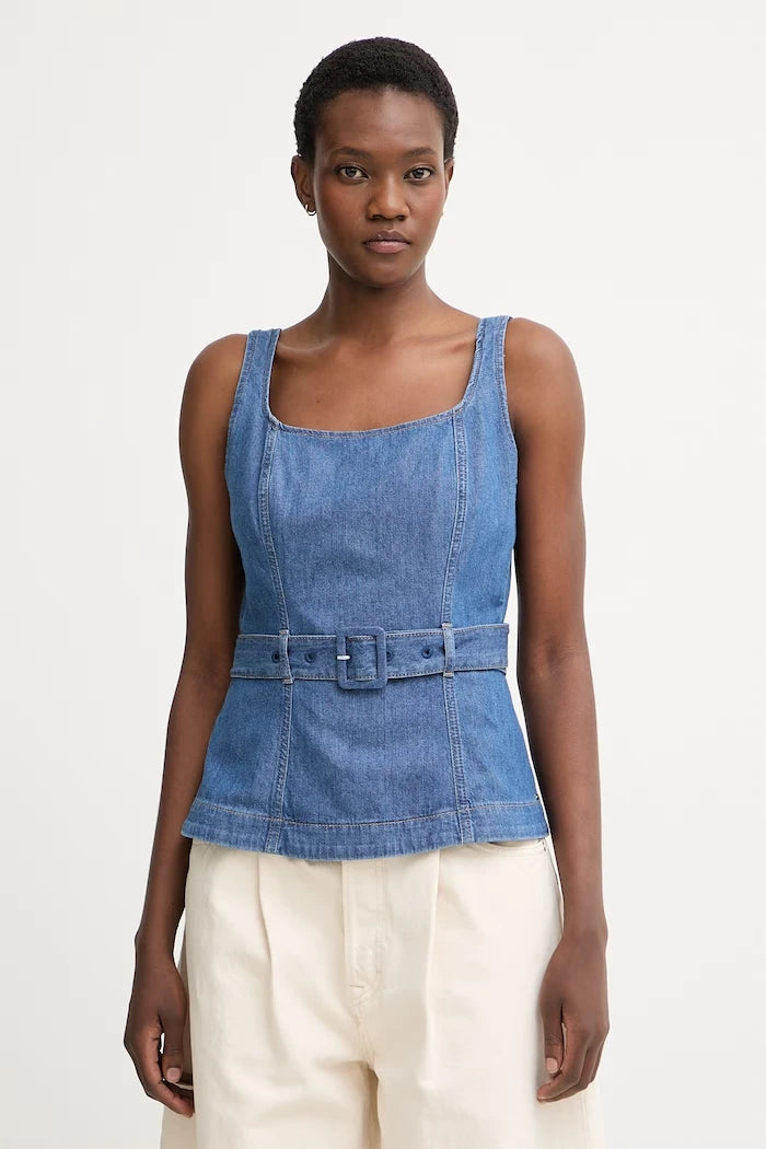 Tommy Hilfiger kadın denim askılı bluz
