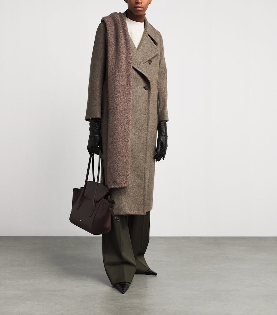 Johnstons Of Elgin Brown Wool The Great Coat