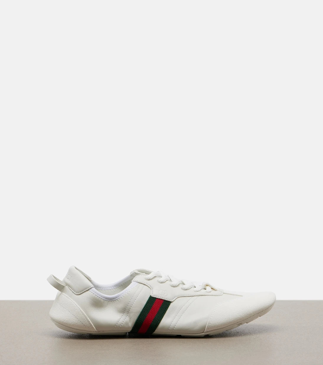 Gucci - Flex suede-trimmed leather sneakers