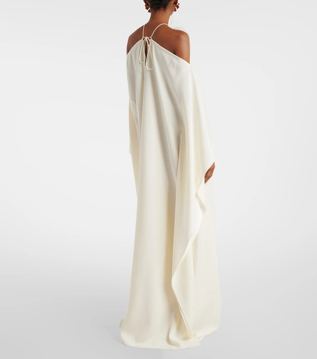 Taller Marmo - Feather-trimmed off-shoulder gown