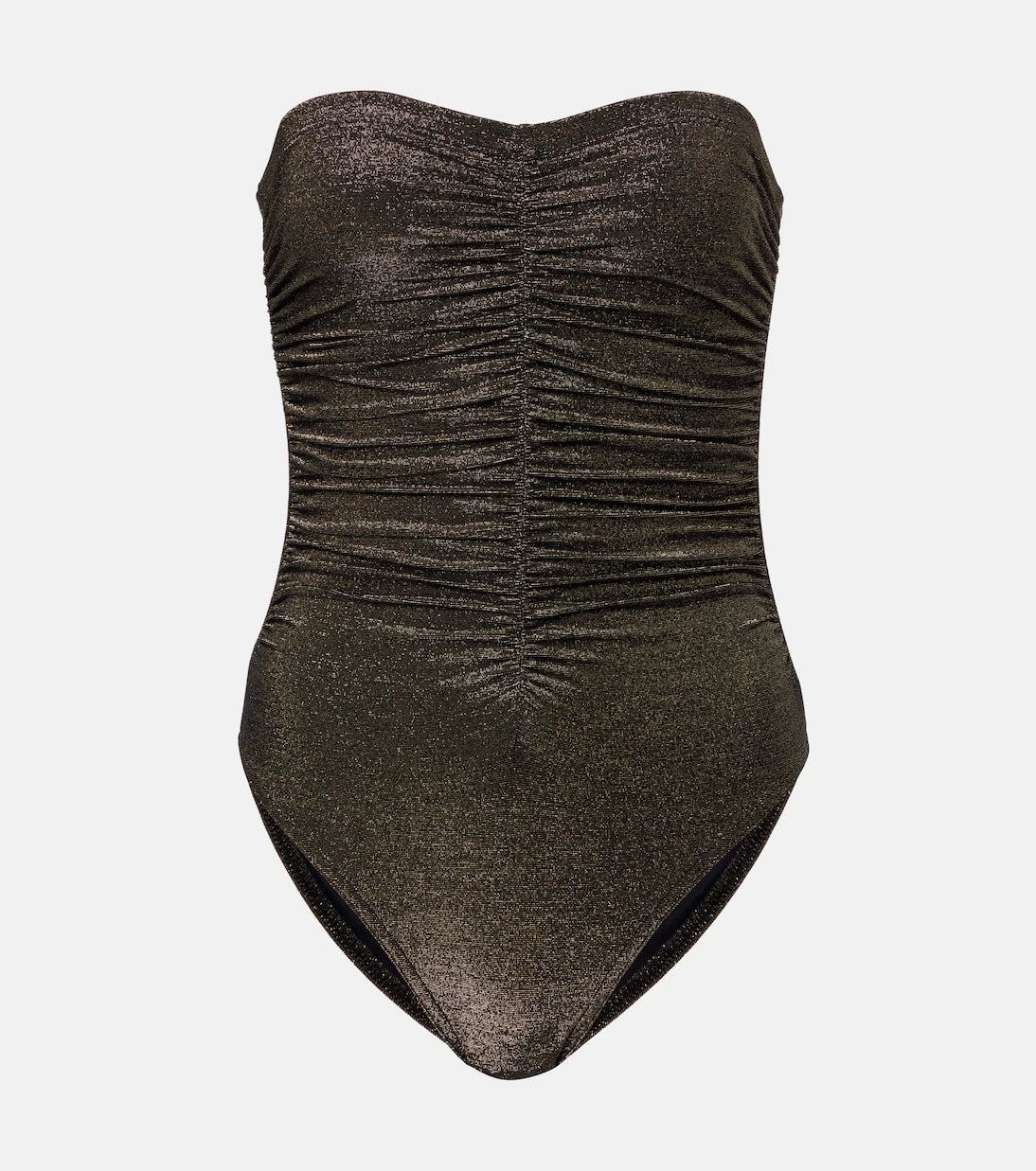 Karla Colletto - Helena ruched lamé swimsuit