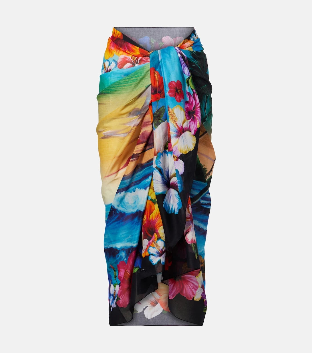 Dolce&Gabbana - Floral cotton beach cover-up