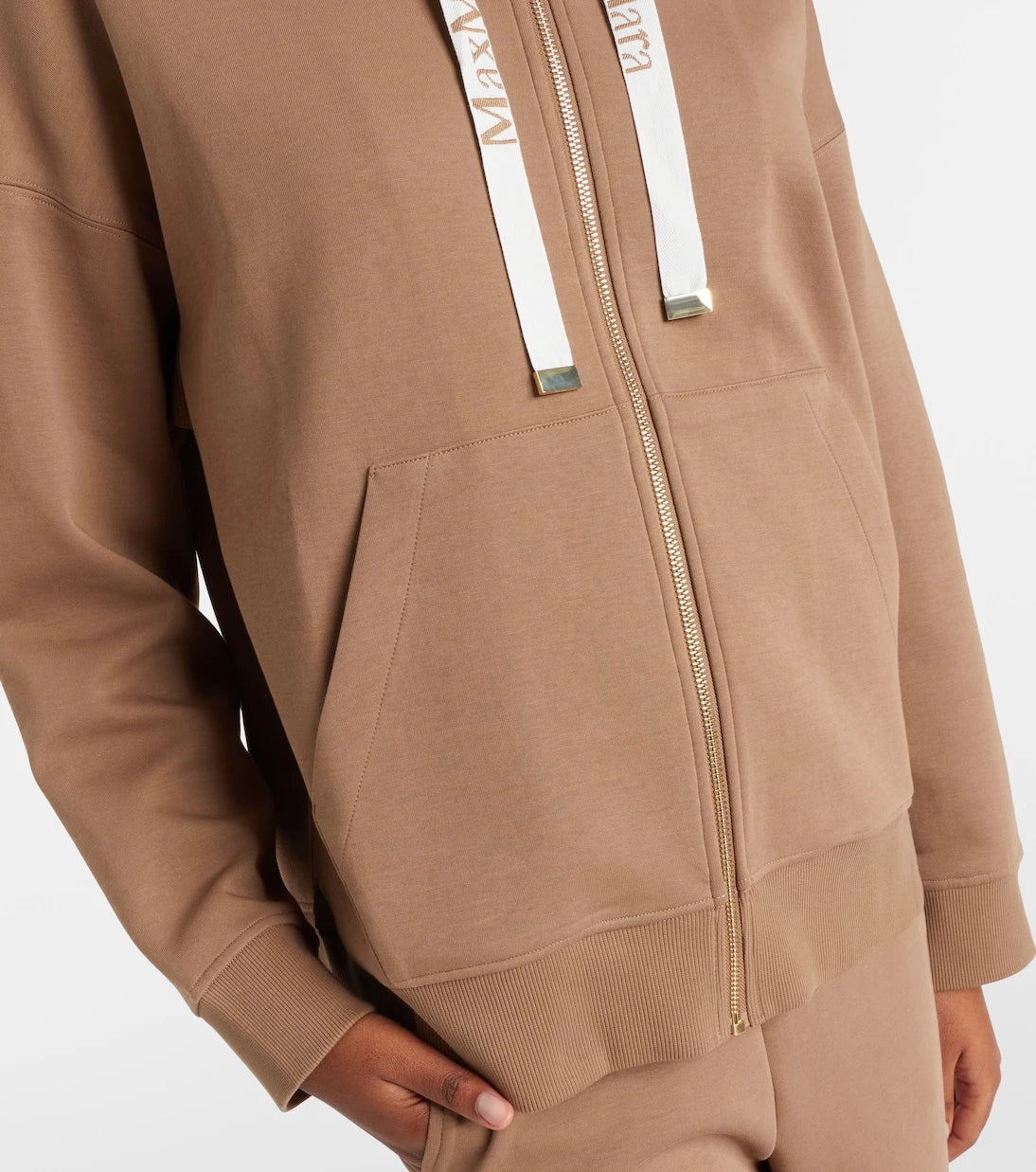 'S Max Mara - سويت شيرت بغطاء رأس من مزيج القطن