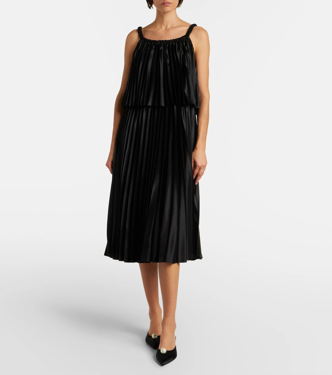 Noir Kei Ninomiya - Satin midi dress