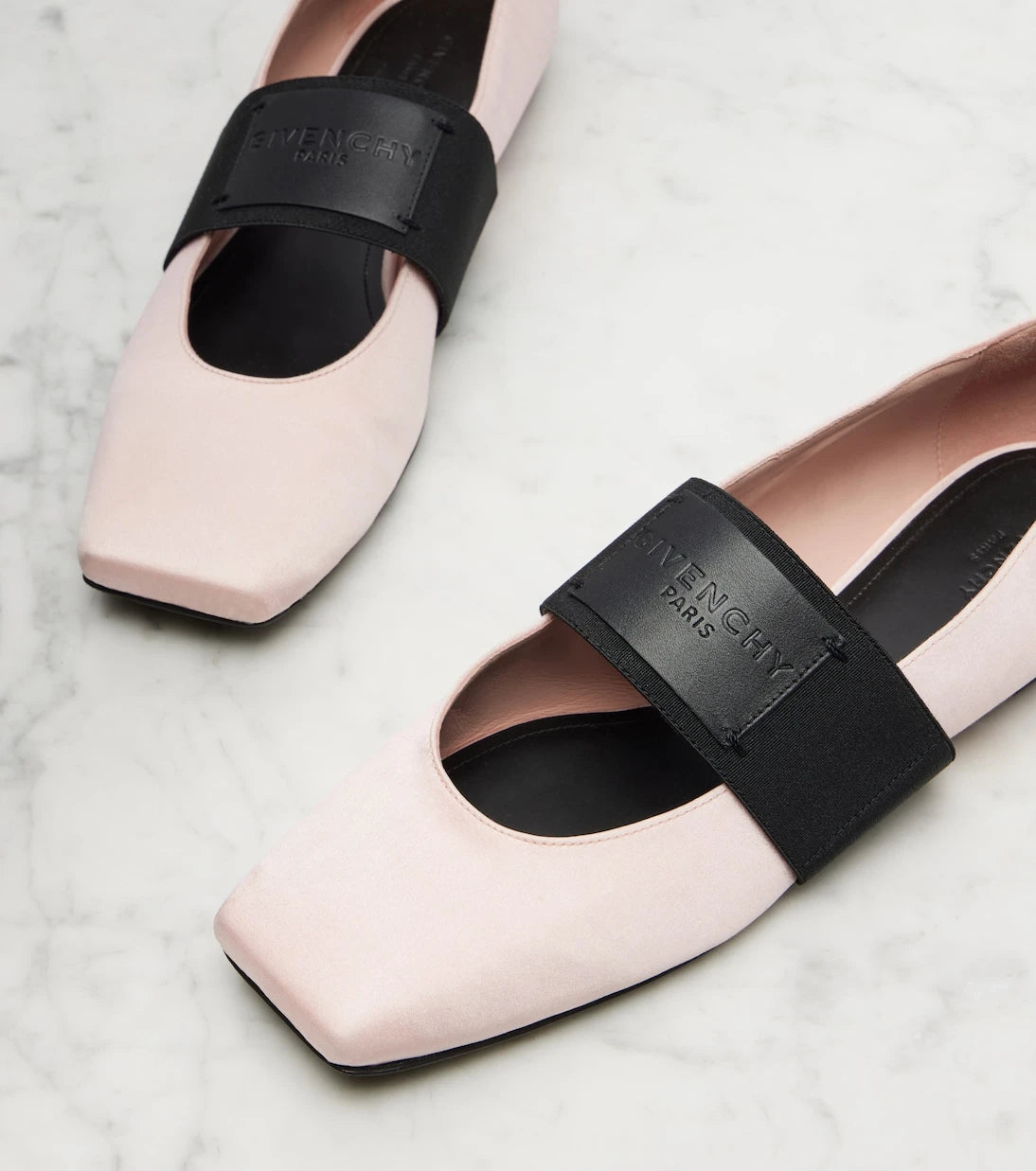 Givenchy - Sliced Square satin ballet flats
