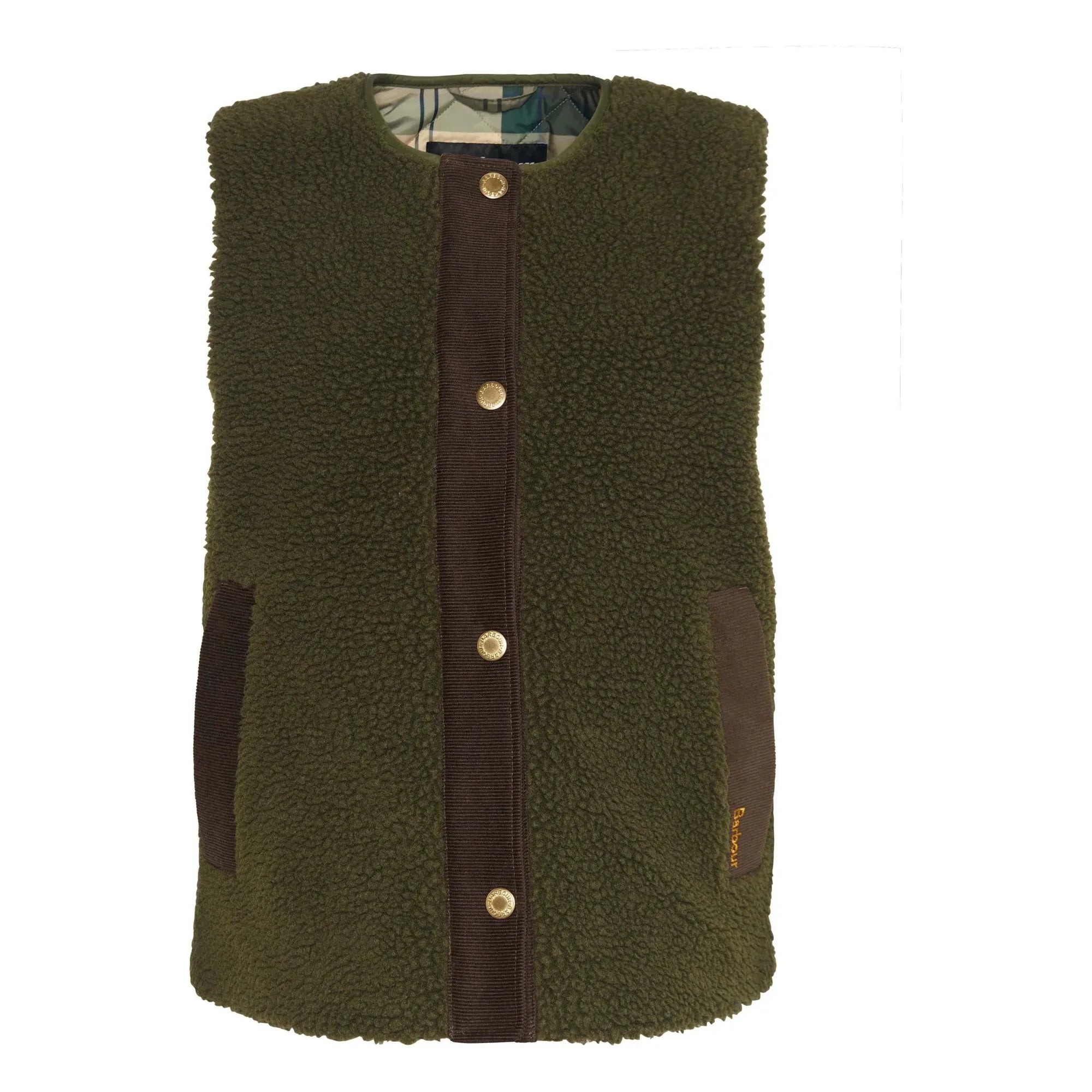 Barbour - Dulsie Shearling Sleeveless Jacket | Olive green