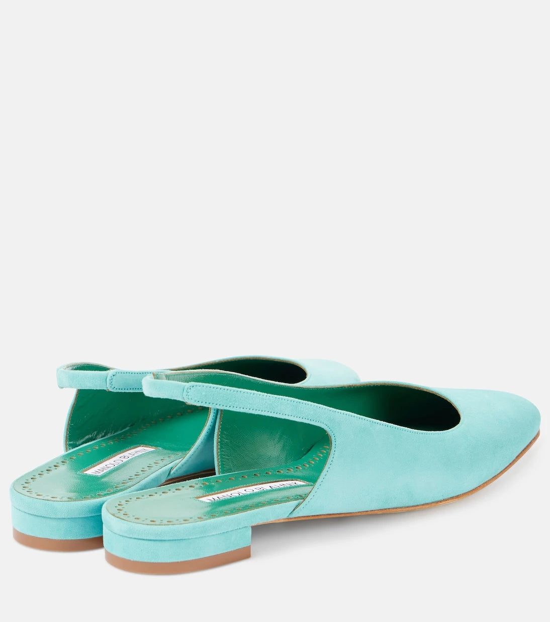 Manolo Blahnik - Sawra 10 suede slingback flats