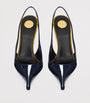 Saint Laurent Blue Patent Leather Amalia Slingback Pumps 110