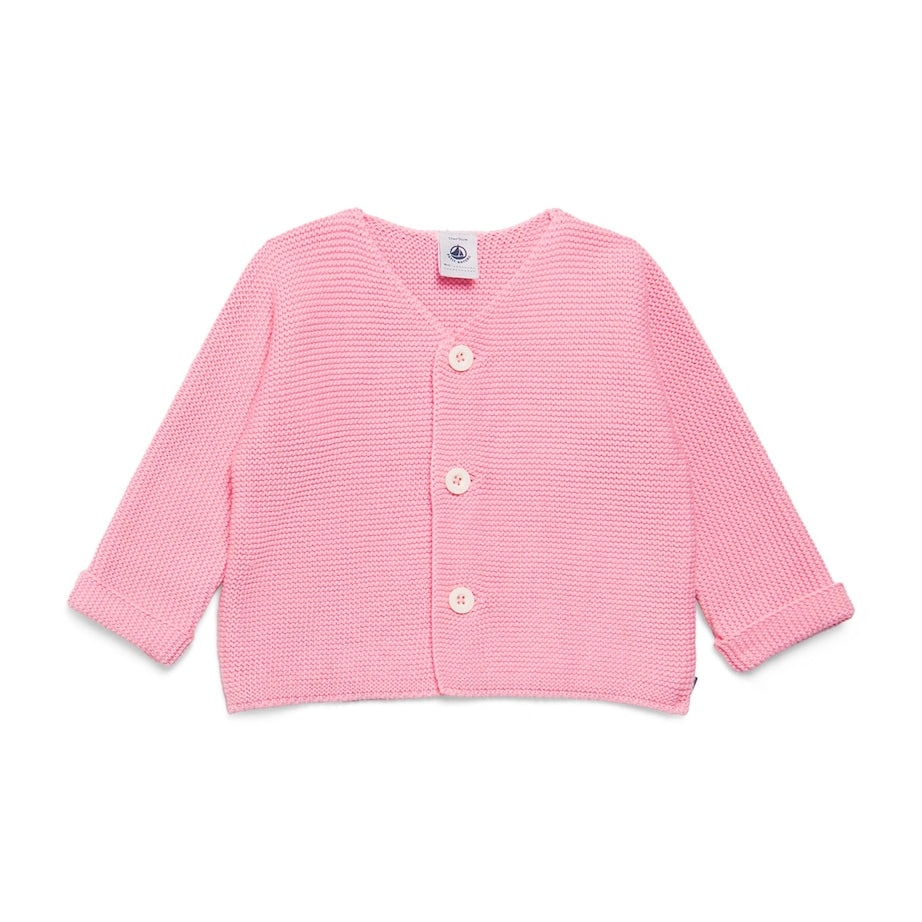 Petit Bateau Cotton Moss-Stitch Cardigan (1-18 Months)