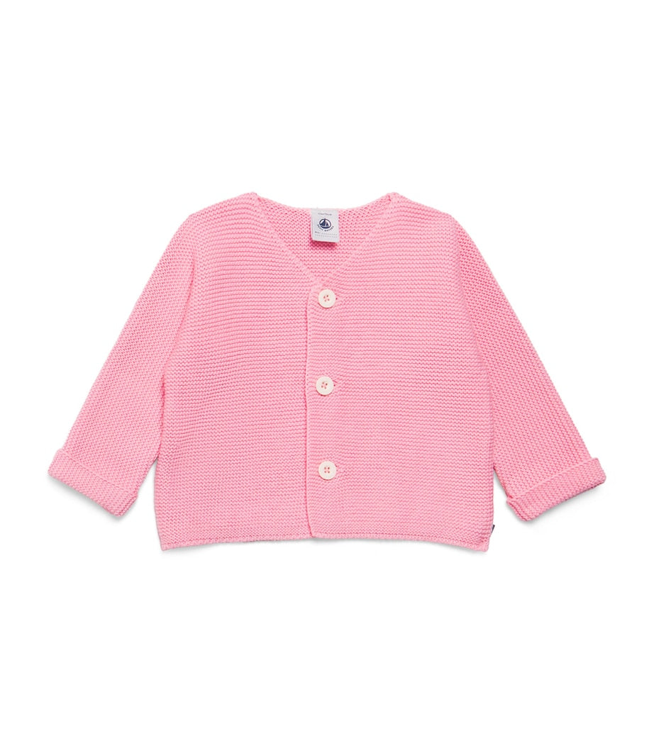 Petit Bateau Cotton Moss-Stitch Cardigan (1-18 Months)